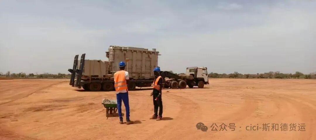 Heavy equipment finally arriving at the inland Burkina Faso project site