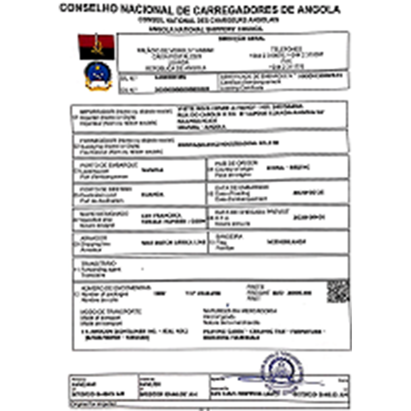 Angola CNCA Conselho Nacional de Carregadores registration