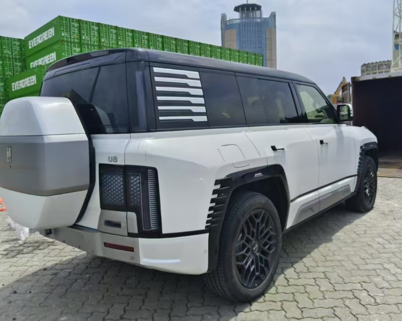 Electric vehicles staged at terminal for DG export shipment to Africa